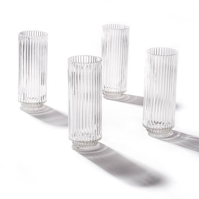 Rippled Glass Vase Narrow